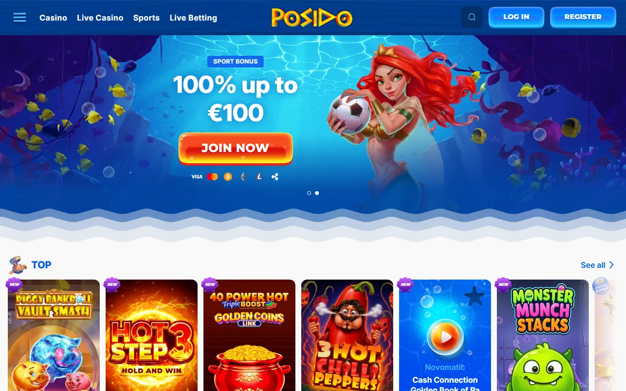 Home page of posido-3365.com (screenshot)